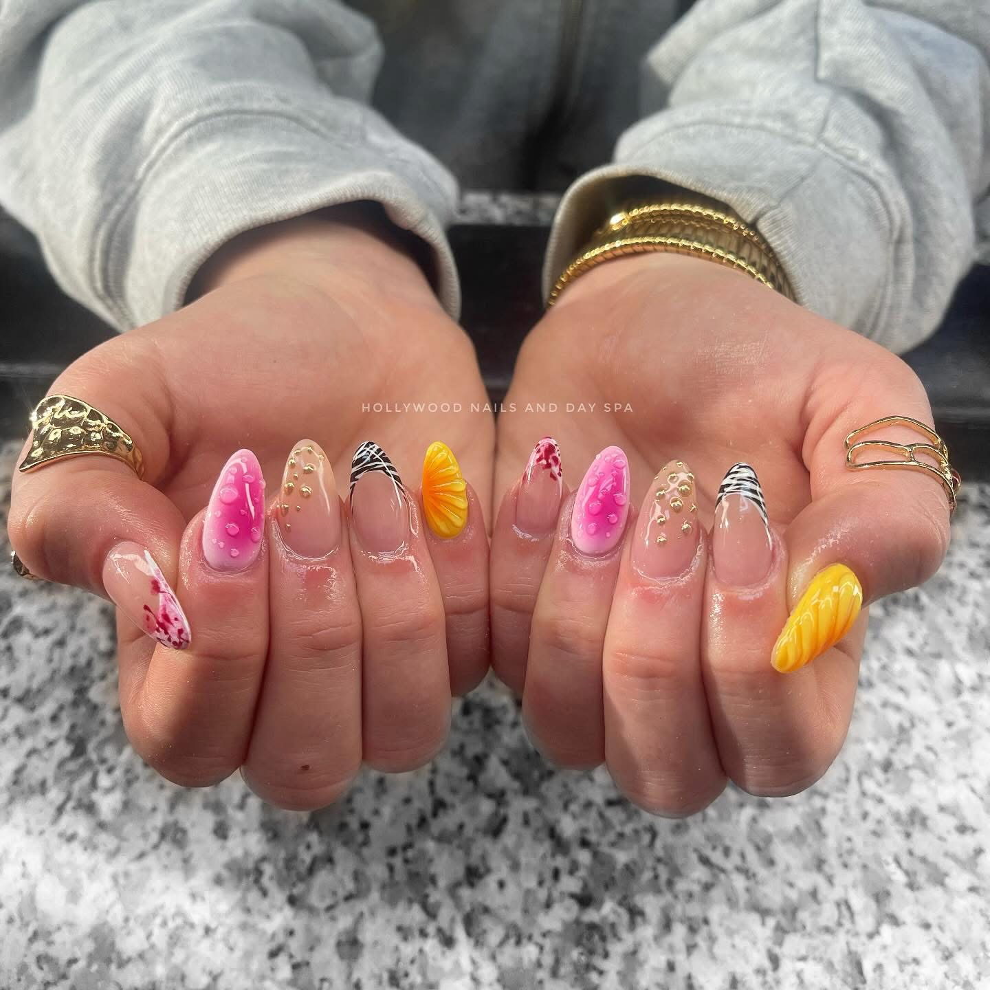 Custom nail art by Hollywood Nails and Day Spa, design 1